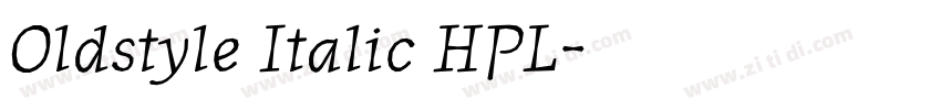 Oldstyle Italic HPL字体转换